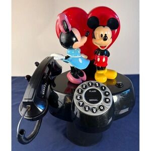 Disney Mickey & Minnie Animated Talking Phone, w/6' Telephone Line. TESTED